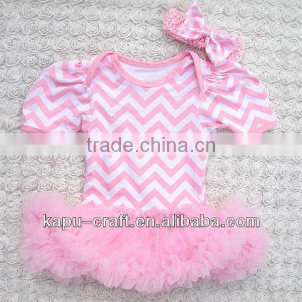 Hot selling christmas chevron romper dress