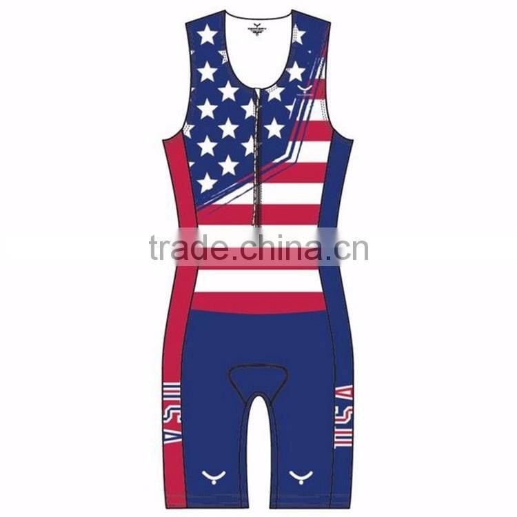 Colorful Tri suit sublimation Lycra Cycling wear/siwmming suit/race triathlon clothes