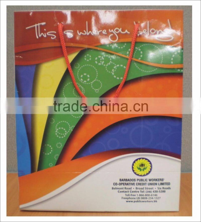 PAPER BAGS WITH LOGO AND NAME PRINTED