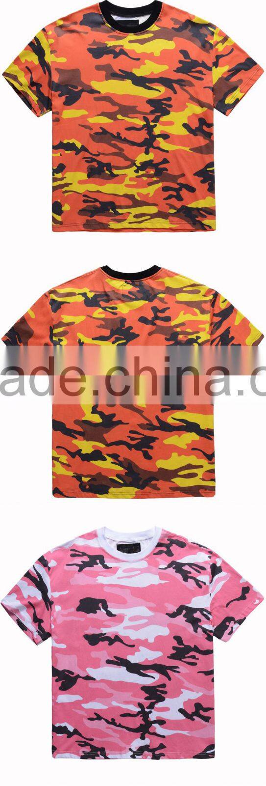 Wholesale oversized short sleeves mens colored sweatshirt tee custom camo military tshirt cool cotton t shirts