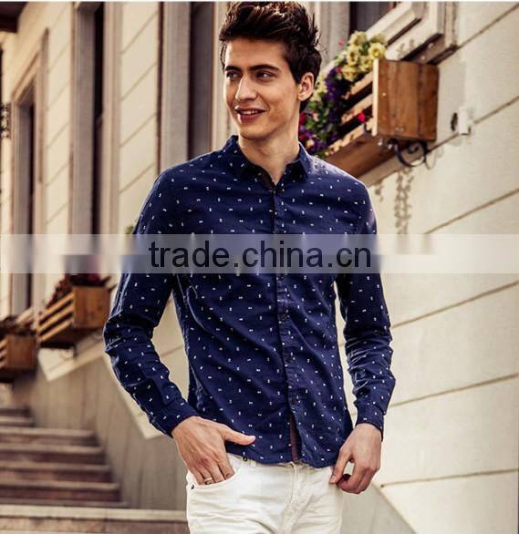 100% cotton long sleeve fancy shirts high quality shirts for men