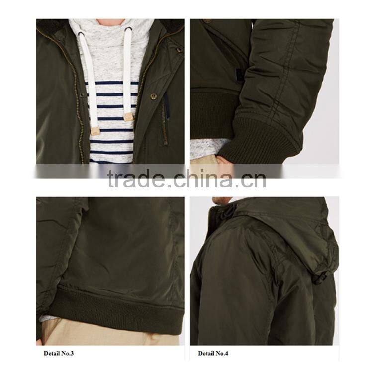 Latest Design Trim Hoody Casual Men Padding Quiltted Jacket For Sale