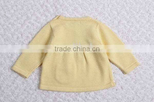 Korean style custom knit baby sweater in solid color