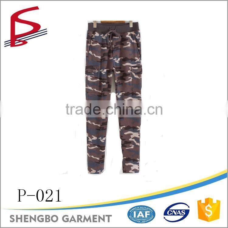 printed camoflage casual pants