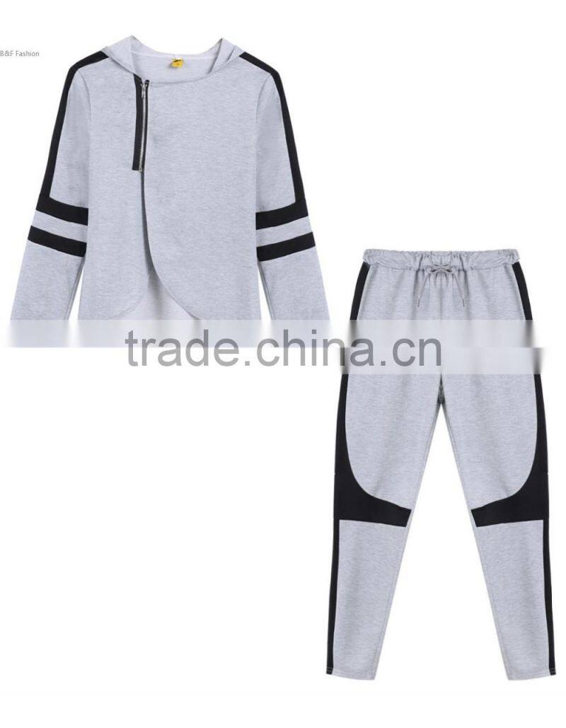 Womens Tracksuit Set 2016 Lady O Neck Long Sleeve Sweatshirt Tops Pants Suit Casual 2 piece Set women sweat suits sweatsuit