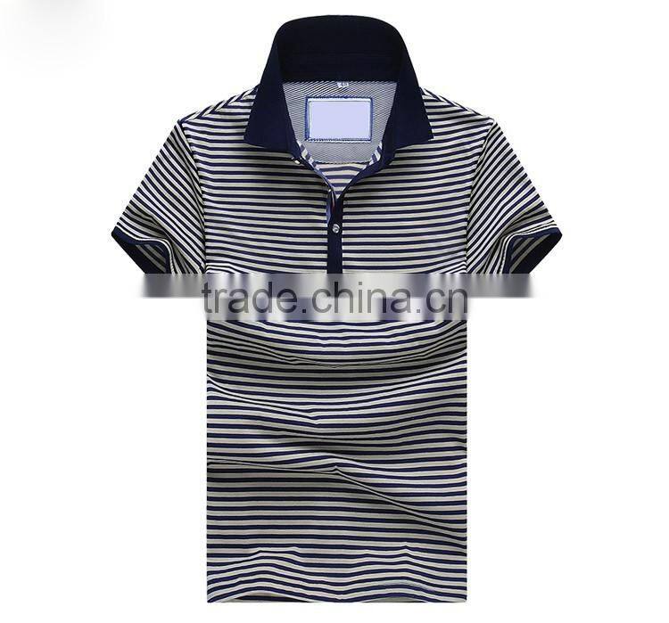 men fashion 100% cotton golf custom striped polo shirt