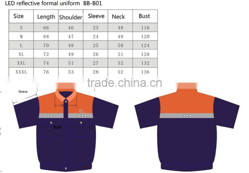 New Style Formal Reflective Safety Short Sleeve Uniform For Night working