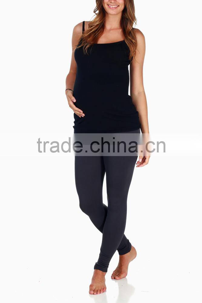 PLUS SIZE CLOTHING WHOLESALE CHARCOAL MATERNITY LEGGINGS