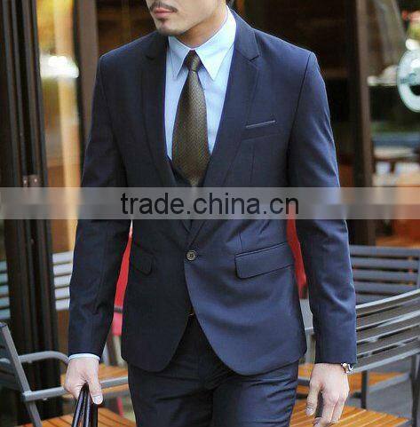 2013 ployester&rayon business mens suit custom design