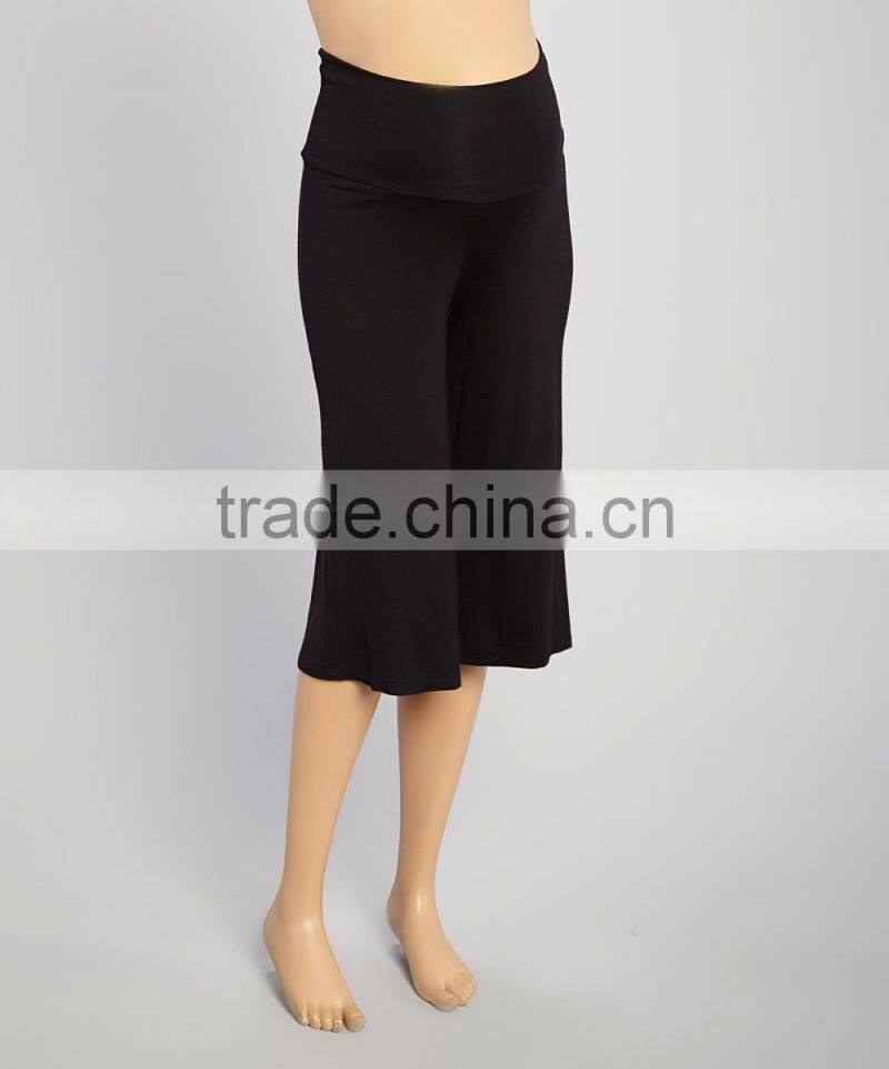 New Summer Maternity Trousers With Black Maternity Gaucho Pants Soft Women Clothes WP80817-8