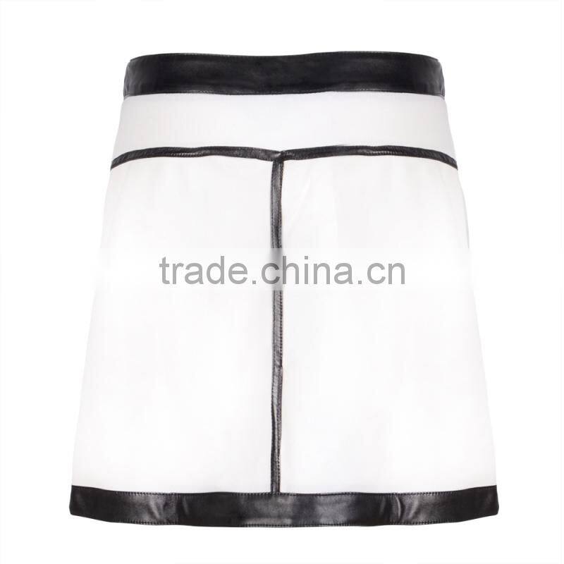 2017 Elegant fashion oem high waist fomal women latest lady a line skirt