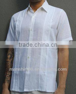 short sleeve linen guayabera shirt