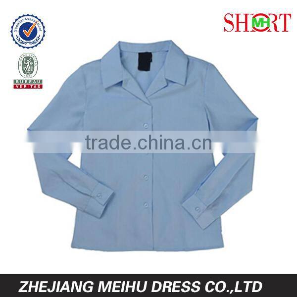 girls long sleeve pointy collar blouse