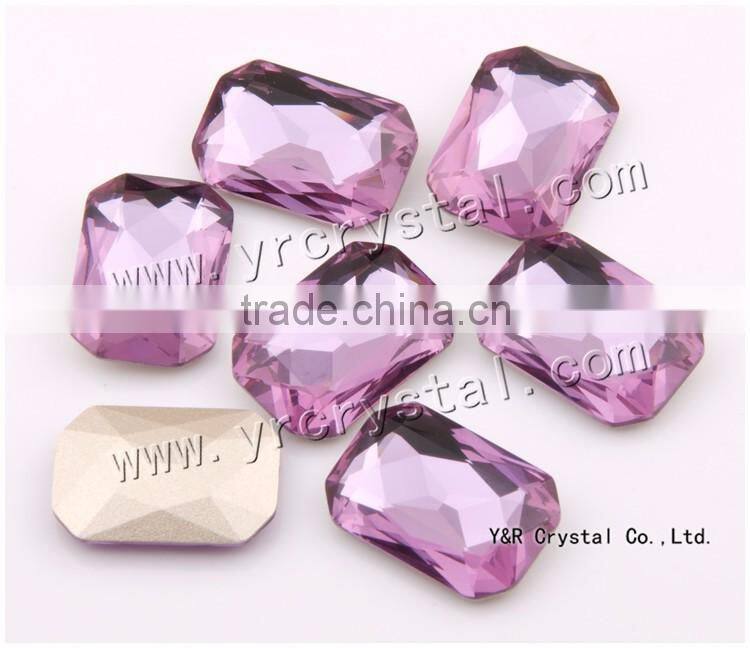 4627 Octagon Crystal 13*18mm Violet Color Stones Diamond Stone