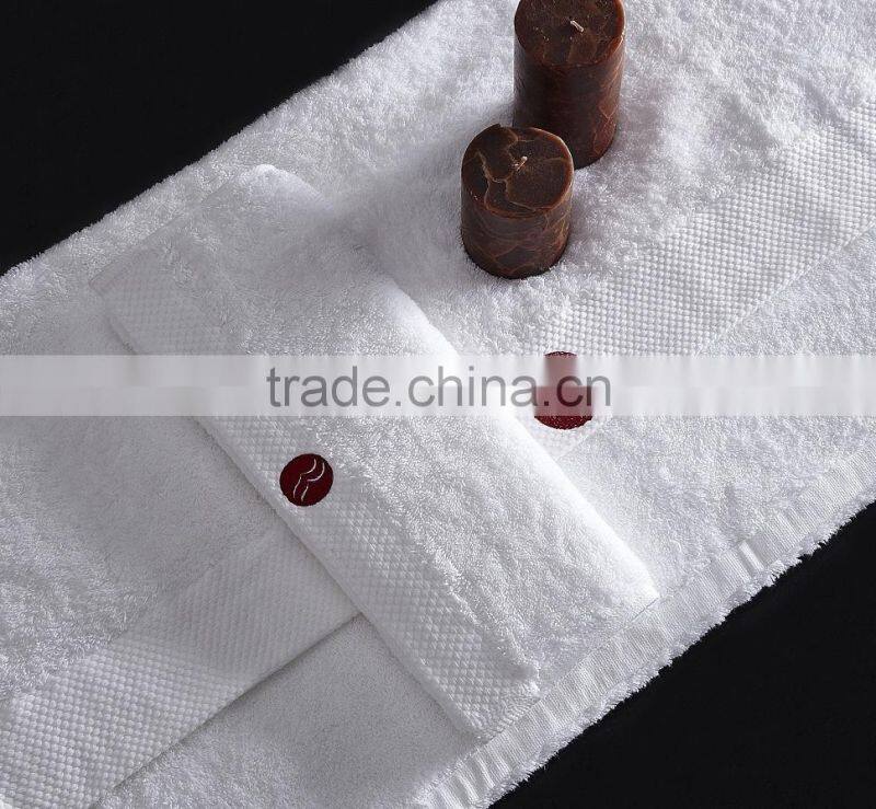 Five star Hotel colored towel dyed towels with embrodery logo