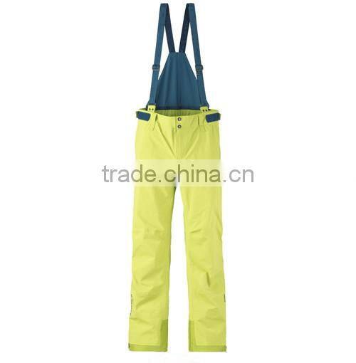 Functional Elastic Belt Yellow Ski Pants for men