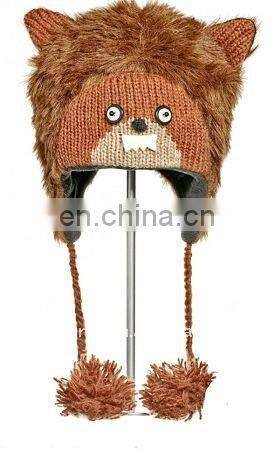 fashional pretty soft warm cozy elegant popular knit animal hat glove