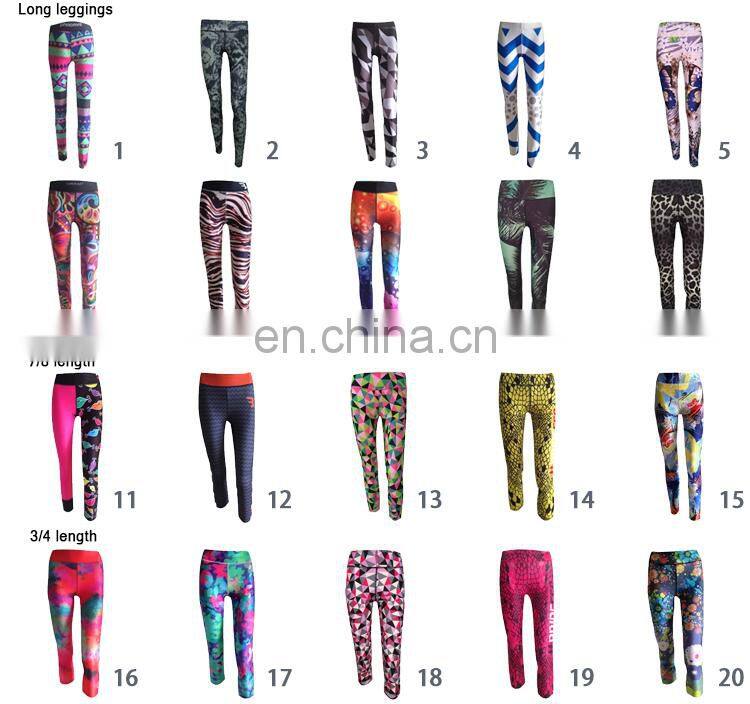 Full sublimation womens elastic fitness running sport high waist sex lycra yoga leggings polyester high quality yoga pants