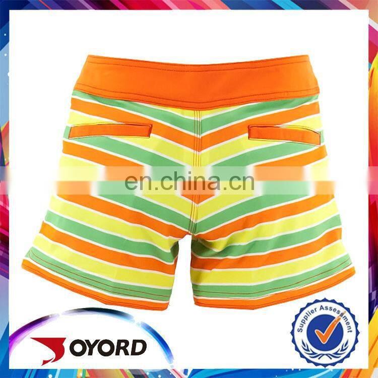 Wholesale colorful striped kid swim shorts
