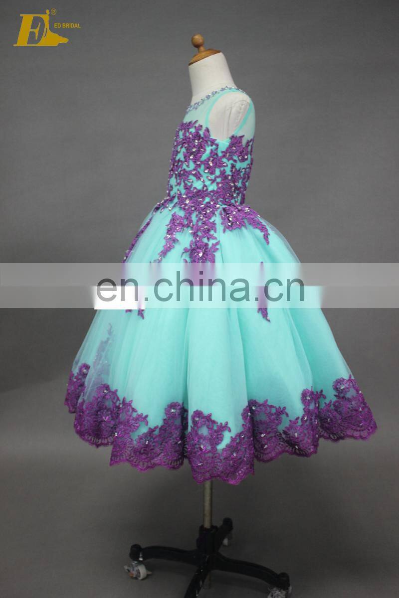 Custom Made Sleeveless Beaded Appliques 2 Year Old Girl Dress Evening Dress Prom Dress