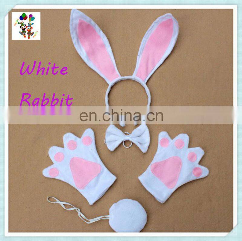 Tie Tail Paws Set Kids Party Rabbit Bunny Ear Headbands HPC-0795