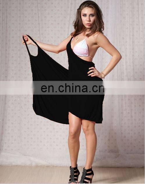 Polyester red backless sarong pareo beachwear