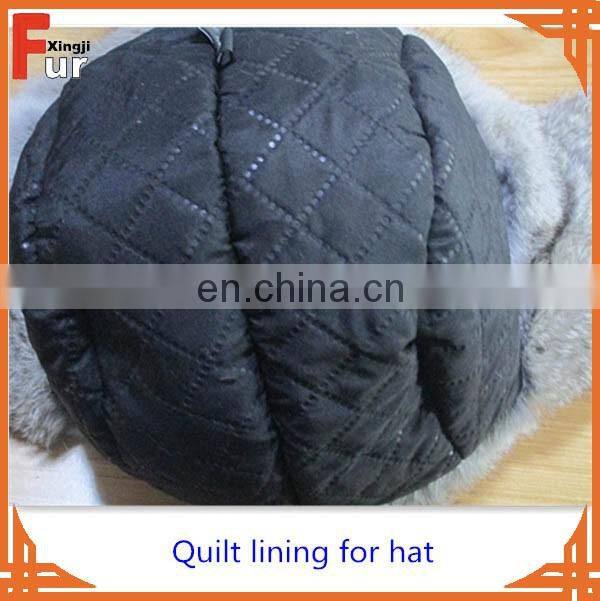 Real rabbit fur with sheep leather hat