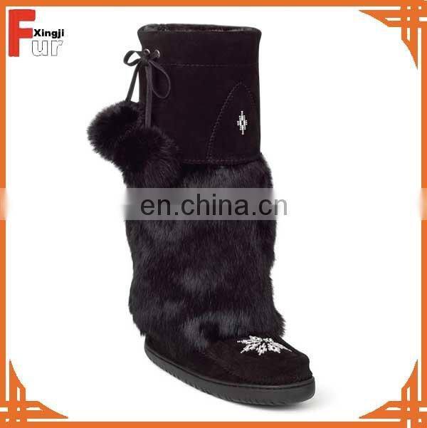 Top quality real rabbit fur boot cuffs