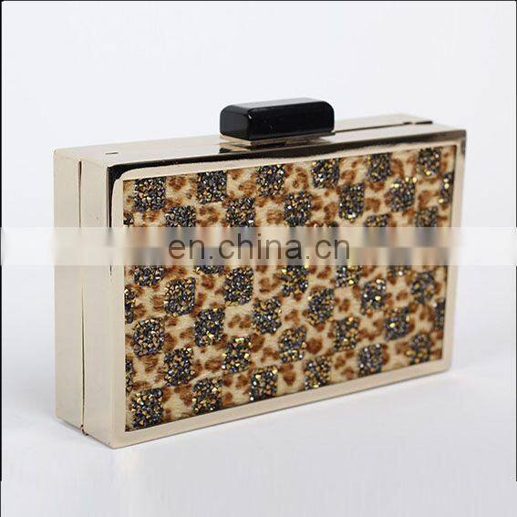Wholesale 2015 new design rectangle clutch bag with glittering sequins & evening bags for elegant women
