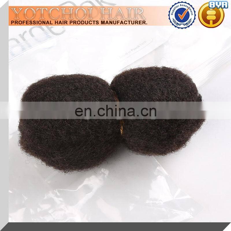 Mongolian Human Hair Natural Color Afro Kinky Hair Weave