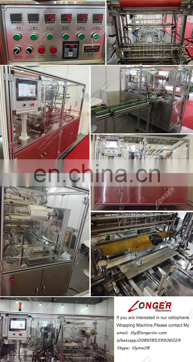 Soap Film Wrapping Box Perfume Cellophane Overwrapper Machine With Tear Tape