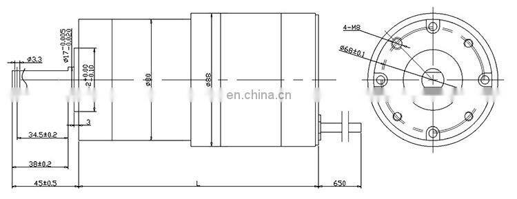 S767 BLDC type 12v 24v 48V brushless 150 watt dc electric motor with planetary gearbox for robot