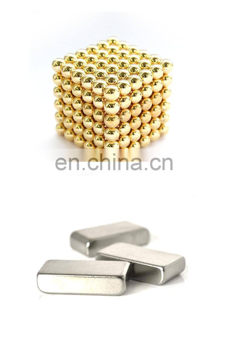 Sintered Ndfeb magnet Ni-Cu-Ni High quality coating square cube 5*5*5 speaker neodymium magnet