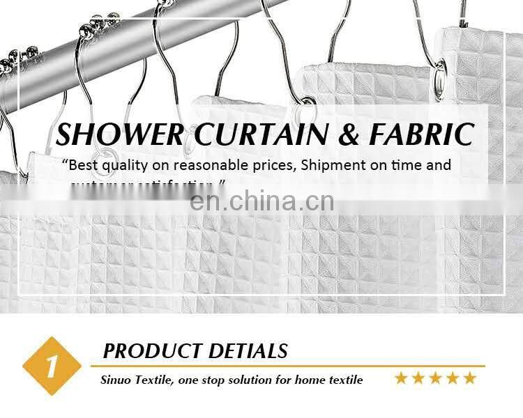 Customized African Print Digital Printing Waterproof Shower Curtain