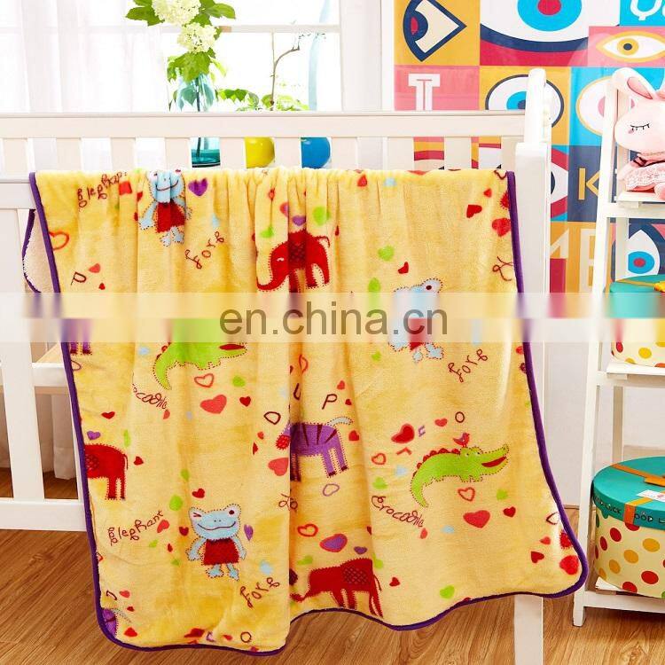 2018 Colorful pineapple print jacquard coral fleece blanket