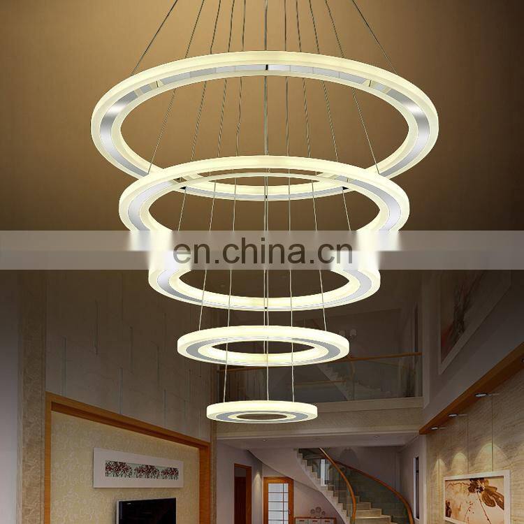 Luxury Modern Design Round Ring Led Chandelier Pendant Lamp Lighting