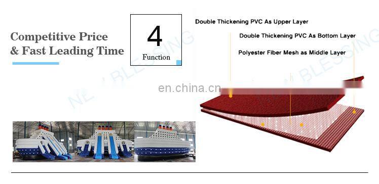 Popular giant inflatable pool slide,commercial inflatable titanic slide for sale