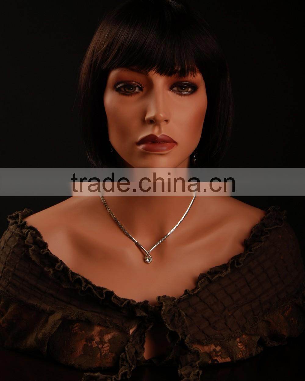 Women Head Mannequin Fiberglass Cheap Head mannequin H1050