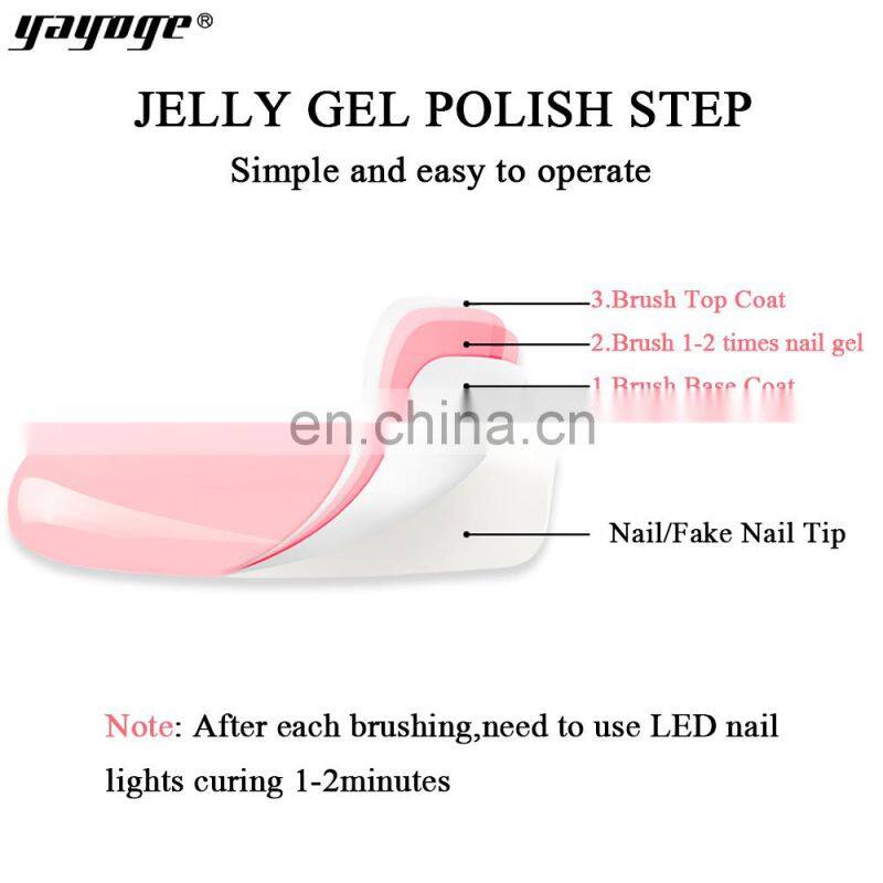 Gel colors factory 6 colors color uv gel nail polish nude series jelly gel polish 10ml private label