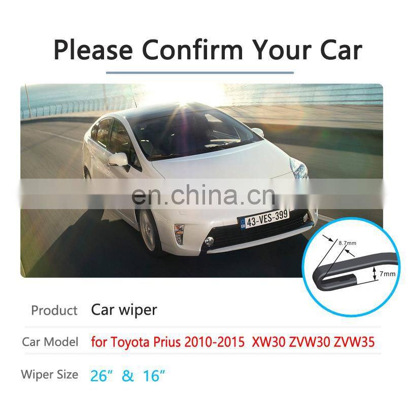 for Toyota Prius XW30 30 zvw30 zvw35 2010~2015 Car Wiper Blade Windscreen Windshield Wipers Car Accessories 2011 2012 2013 2014