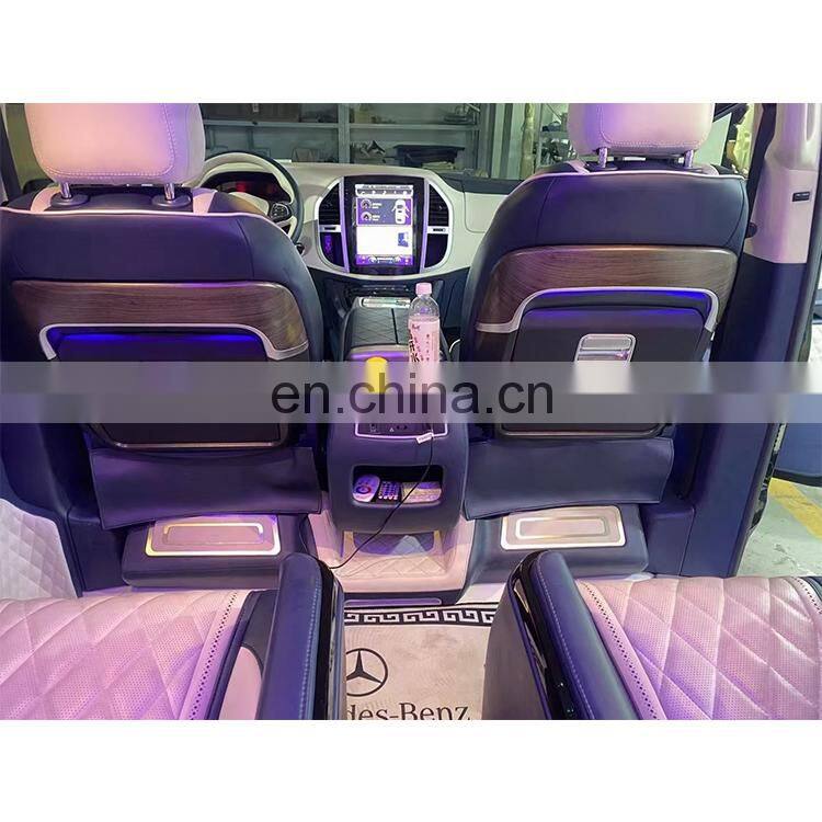 Car black foldable dining cup table rear seat table with wireless charging function