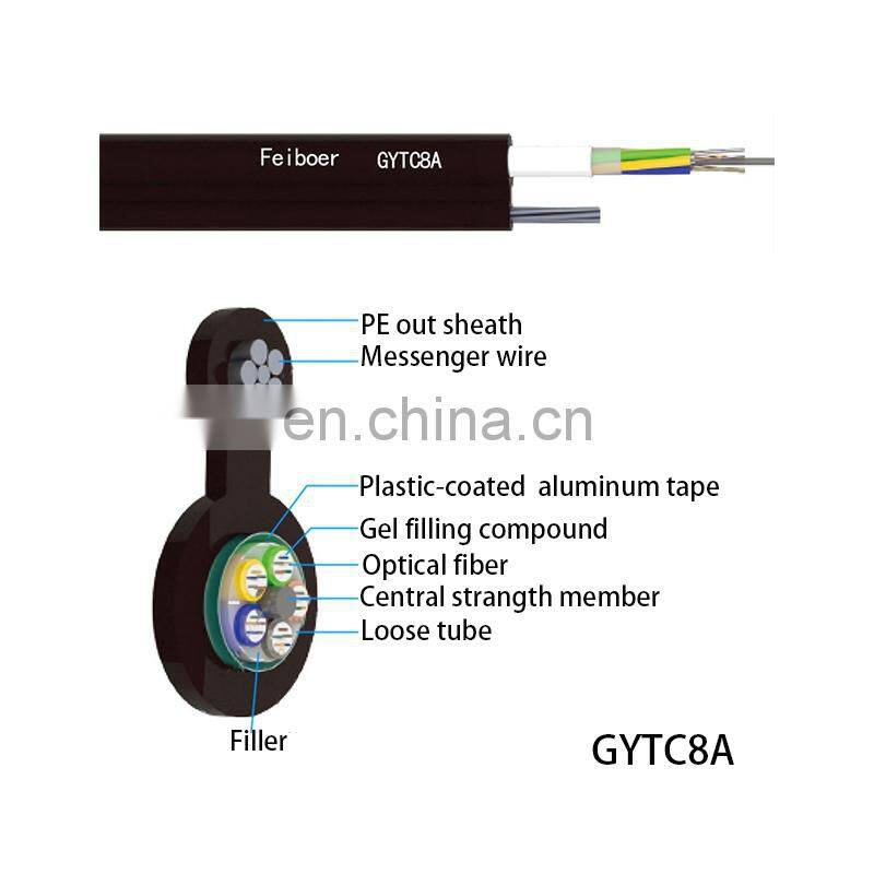 Factory Supplier Fibra optik kabel figure 8 g657a2 single-mode optical fiber glasvezel netten draad kabel serat optik g652