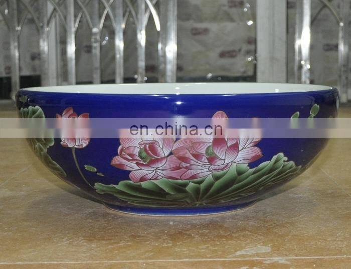 Jingdezhen hand washing washroom sink for table top