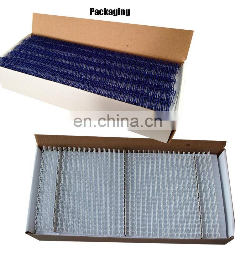 NO MOQ different color book binding metal nylon coated double wire o manufacturer