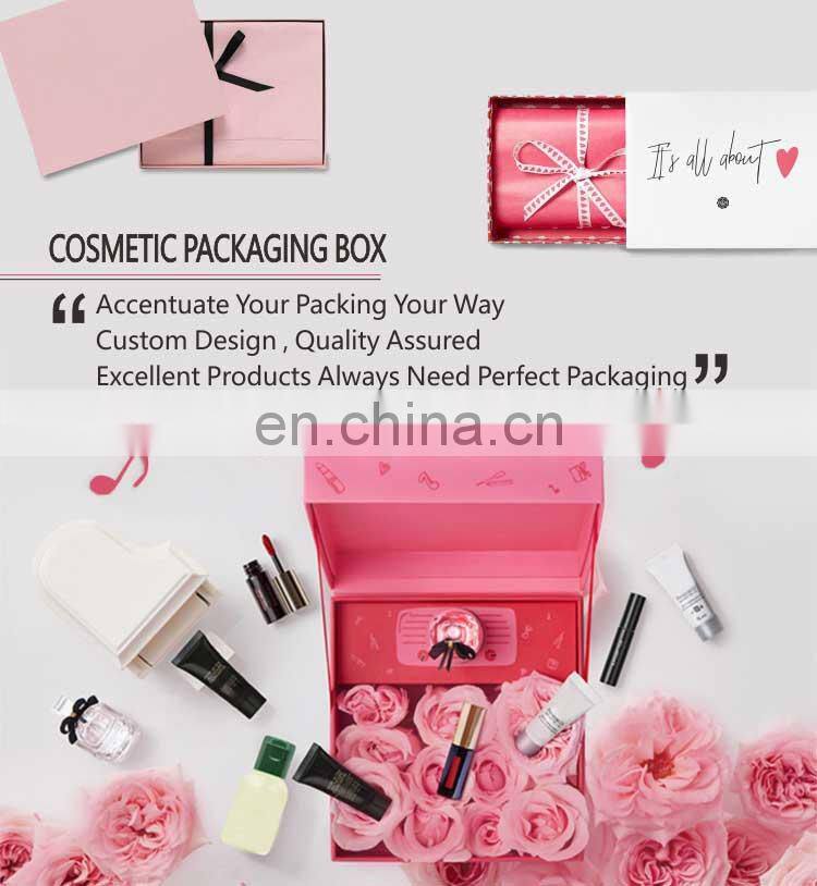 Luxury packaging magnetic box for cosmetic handbag folding box packing