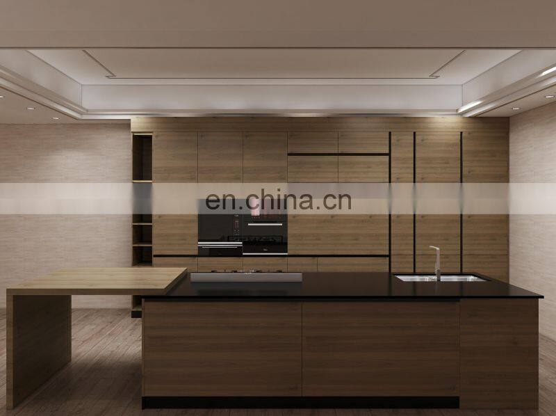 Modular Kitchen Furniture Storage Customized Wood Color Melamine Design Plywood Kitchen Cabinets