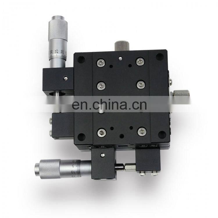 High Precision 60*60mm XY Axis Displacement Platform Trimming Station Sliding Table Manual linear stage