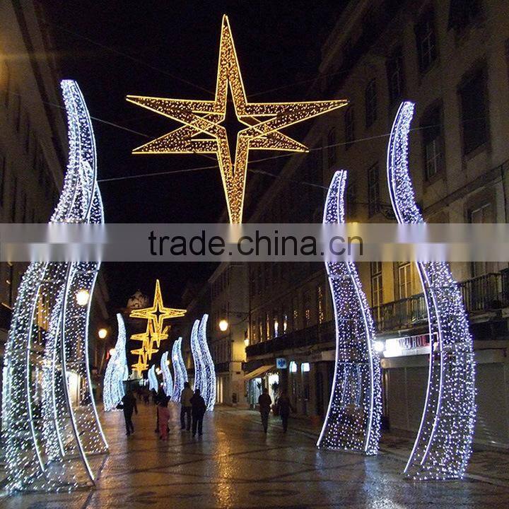 Star decoration outdoor christmas light arches