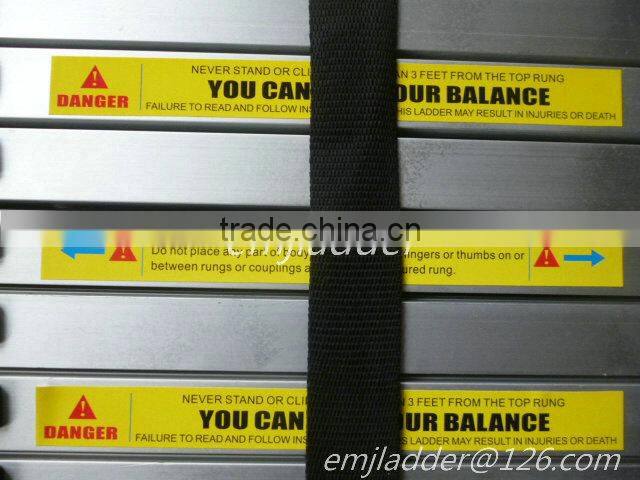 Telescopic ladder 3.8m(EN131/SGS,CE/EN131)(We also have 3.8m,3.2m,2.9m,2.6m,2.0m)
