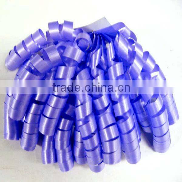 Decorative Christmas Plastic Ribbon/Embossed Curly Ribbon in Different colors with plastic spool